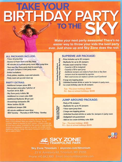 sky zone prices|sky zone prices for birthdays.